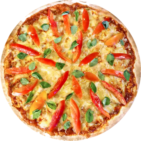 Pizza Marguerita vista de cima