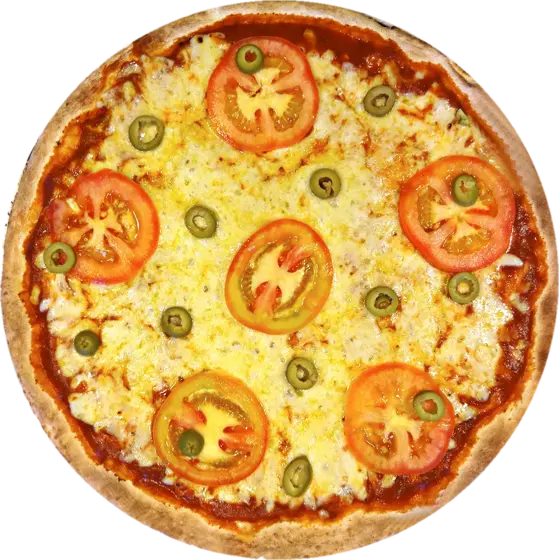 Pizza Mozarella vista de cima