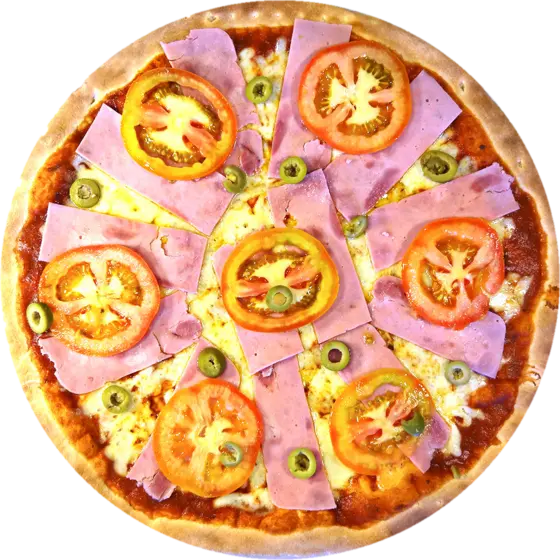 Pizza Napolitana vista de cima