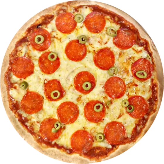 Pizza Pepperoni vista de cima