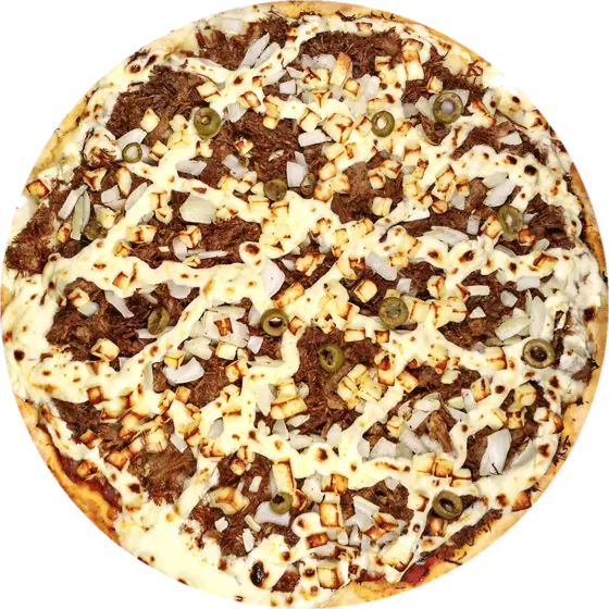 Pizza Sertaneja vista de cima